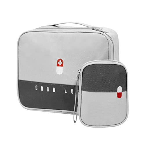 Hossom 2 pezzi Borsa Medica, Borsa Infermiere Domiciliare, Grande kit Medico, Impermeabileper Casa, Ufficio, Viaggi, Scuola, Campeggio, Farmacia da Viaggio, borsa emergenze