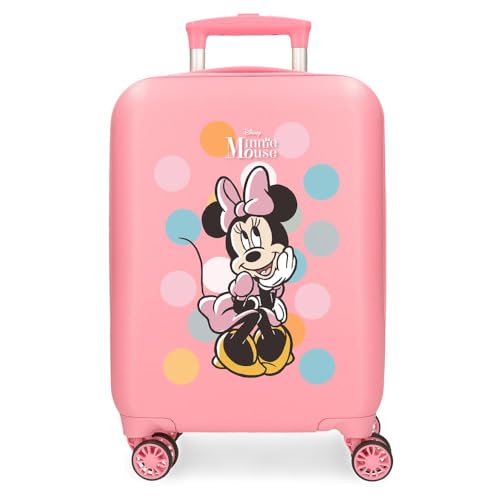 Disney Minnie Coquette Luggage - Bagaglio per bambini e bambine, il bagaglio a mano Coquette con combinazione laterale e 4 ruote è realizzato in ABS, un materiale rigido e leggero.