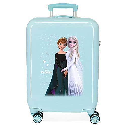 Disney Frozen Frosted Light Valigia da cabina blu 38 x 55 x 20 cm Rigida ABS chiusura a combinazione laterale 34 L 2 kg 4 ruote doppie set a mano