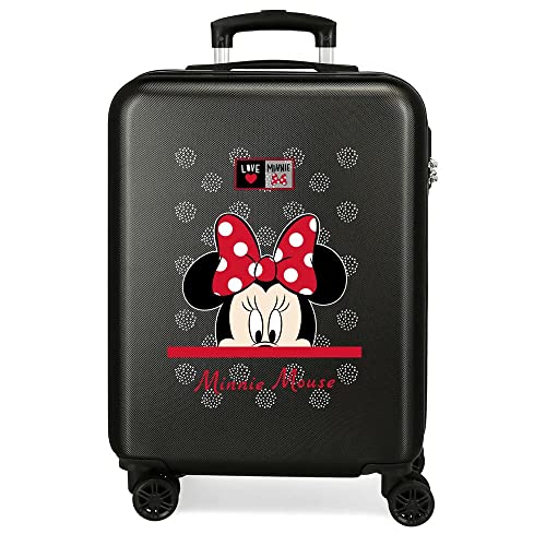 Disney My Pretty Bow Valigia da cabina nera 38 x 55 x 20 cm rigida ABS chiusura a combinazione laterale 34L 2,66 kg 4 ruote doppie bagaglio a mano